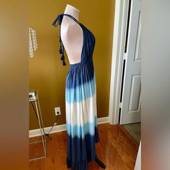 BOHO ME halter neck keyhole high/low maxi dress Sz S - Picture 6 of 7